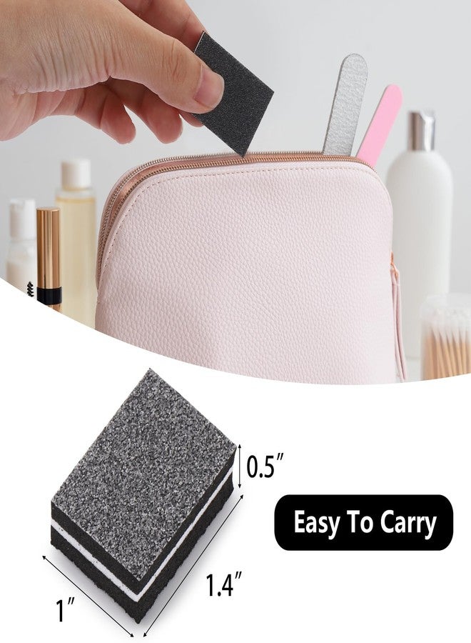 acDesign 150Pcs Mini Nail Buffer Blocks 100/180 Grit Nail Buffers for Acrylic Nails - Dual Sided Buffers for Nails Polishing(Black) - Image 2